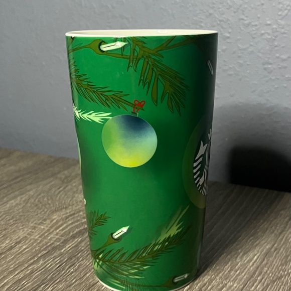 Starbucks Holiday Christmas Mug 2020 Tall Ceramic Mug 16oz Tree Lights & Bulbs - Picture 2 of 8
